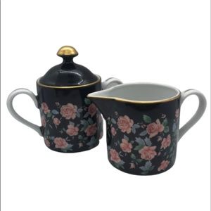 Arita China Victoria’s Garden Sugar & Crea…